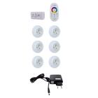 Kit6 Led Piscina Rgb 95mm Ip68 - Módulo + Fonte Greatpool