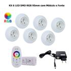 Kit6 Led Piscina Rgb 95mm Ip68 - Módulo + Fonte Greatpool