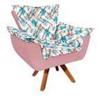 Kit 01 Namoradeira 01 Poltrona E 01 Puff Opala Suede Com D33