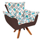 Kit 01 Namoradeira 01 Poltrona E 01 Puff Opala Suede Com D33