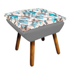 Kit 01 Namoradeira 01 Poltrona E 01 Puff Opala Suede Grafite