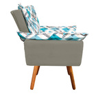 Kit 01 Namoradeira 01 Poltrona E 01 Puff Opala Suede Marrom R