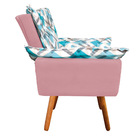 Kit 01 Namoradeira 01 Poltrona E 01 Puff Opala Suede Rose Com