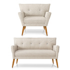 Kit 01 Namoradeira 02 Lugares E 01 Poltrona Anitta Com Strass