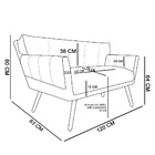 Kit 01 Namoradeira 02 Lugares E 01 Poltrona Anitta Com Strass