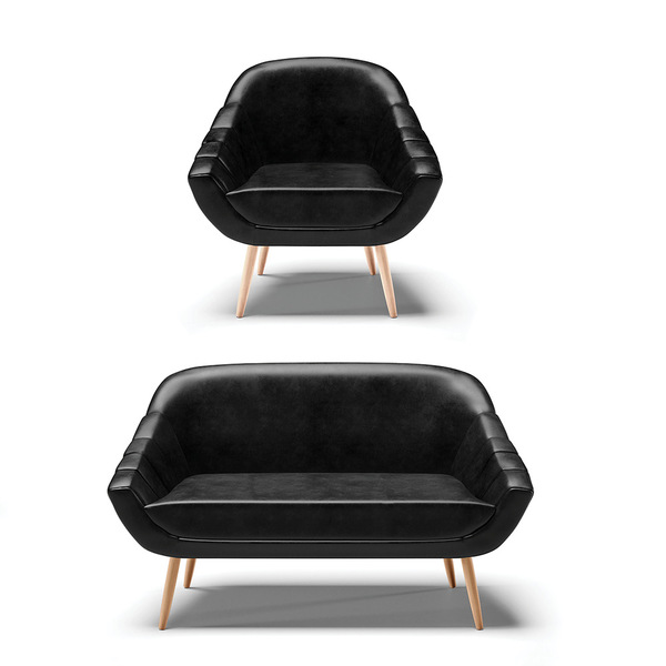 Kit 01 Namoradeira 02 Lugares E 01 Poltrona Giovana Corano Pr