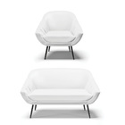 Kit 01 Namoradeira 02 Lugares E 01 Poltrona Giovana Corino Pé