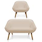 Kit 01 Namoradeira 02 Lugares E 01 Poltrona Giovana Corino Pé