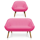 Kit 01 Namoradeira 02 Lugares E 01 Poltrona Giovana Corino Pi