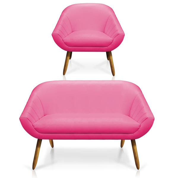 Kit 01 Namoradeira 02 Lugares E 01 Poltrona Giovana Corino Pi