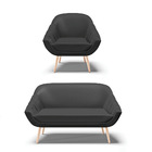 Kit 01 Namoradeira 02 Lugares E 01 Poltrona Giovana Corino Pr