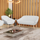 Kit 01 Namoradeira 02 Lugares E 01 Poltrona Giovana Linho Cin