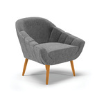 Kit 01 Namoradeira 02 Lugares E 01 Poltrona Giovana Linho Gra