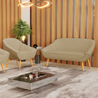 Kit 01 Namoradeira 02 Lugares E 01 Poltrona Giovana Linho Pal