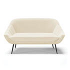 Kit 01 Namoradeira 02 Lugares E 01 Poltrona Giovana Linho Pés