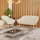 Kit 01 Namoradeira 02 Lugares E 01 Poltrona Giovana Linho Pés