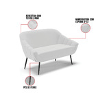 Kit 01 Namoradeira 02 Lugares E 01 Poltrona Giovana Linho Pés