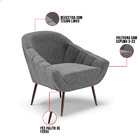 Kit 01 Namoradeira 02 Lugares E 01 Poltrona Giovana Linho Pés