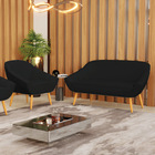 Kit 01 Namoradeira 02 Lugares E 01 Poltrona Giovana Linho Pre