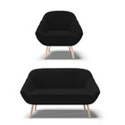 Kit 01 Namoradeira 02 Lugares E 01 Poltrona Giovana Linho Pre