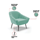 Kit 01 Namoradeira 02 Lugares E 01 Poltrona Giovana Suede Azu