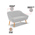 Kit 01 Namoradeira 02 Lugares E 01 Poltrona Giovana Suede Cin