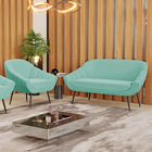 Kit 01 Namoradeira 02 Lugares E 01 Poltrona Giovana Suede Pés