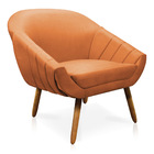 Kit 01 Namoradeira 02 Lugares E 01 Poltrona Giovana Suede Pés