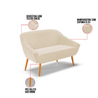 Kit 01 Namoradeira 02 Lugares E 01 Poltrona Giovana Suede Pés