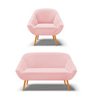 Kit 01 Namoradeira 02 Lugares E 01 Poltrona Giovana Suede Ros
