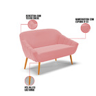 Kit 01 Namoradeira 02 Lugares E 01 Poltrona Giovana Suede Ros