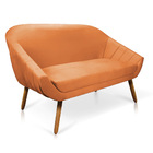 Kit 01 Namoradeira 02 Lugares E 01 Poltrona Giovana Suede Tel