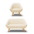 Kit 01 Namoradeira 02 Lugares E 01 Poltrona Giovana Veludo Lu