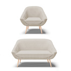 Kit 01 Namoradeira 02 Lugares E 01 Poltrona Giovana Veludo Lu