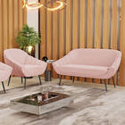 Kit 01 Namoradeira 02 Lugares E 01 Poltrona Giovana Veludo Pé