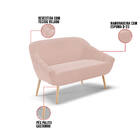 Kit 01 Namoradeira 02 Lugares E 01 Poltrona Giovana Veludo Pé