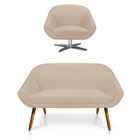 Kit 01 Namoradeira 02 Lugares E 01 Poltrona Giratória Giovana