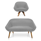 Kit 01 Namoradeira 02 Lugares E 01 Poltrona Giratória Giovana