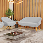 Kit 01 Namoradeira 02 Lugares E 01 Poltrona Giratória Giovana