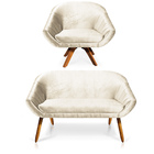 Kit 01 Namoradeira 02 Lugares E 01 Poltrona Giratória Giovana