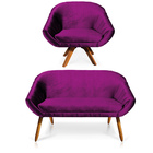 Kit 01 Namoradeira 02 Lugares E 01 Poltrona Giratória Giovana