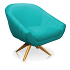 Kit 01 Namoradeira 02 Lugares E 01 Poltrona Giratória Giovana