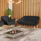 Kit 01 Namoradeira 02 Lugares E 01 Poltrona Giratória Giovana