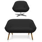 Kit 01 Namoradeira 02 Lugares E 01 Poltrona Giratória Giovana