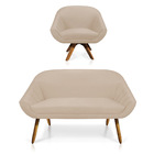 Kit 01 Namoradeira 02 Lugares E 01 Poltrona Giratória Giovana