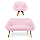 Kit 01 Namoradeira 02 Lugares E 01 Poltrona Giratória Giovana