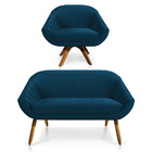 Kit 01 Namoradeira 02 Lugares E 01 Poltrona Giratória Giovana