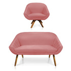 Kit 01 Namoradeira 02 Lugares E 01 Poltrona Giratória Giovana