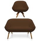 Kit 01 Namoradeira 02 Lugares E 01 Poltrona Giratória Giovana