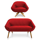 Kit 01 Namoradeira 02 Lugares E 01 Poltrona Giratória Giovana